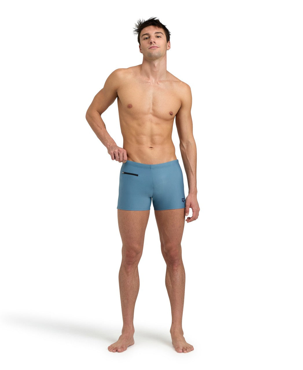 M Zip Swim Short stone-grey