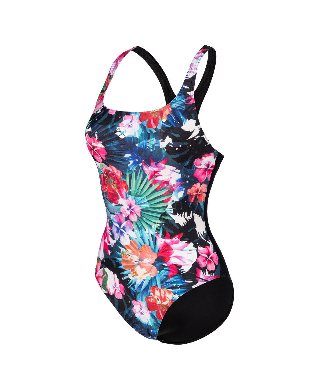 W Flower Swimsuit Control Pro Back black-multi