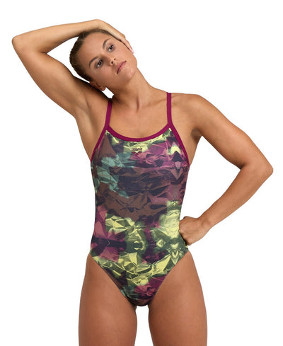 W Hero Camo Swimsuit Challenge Back redfandango/multi