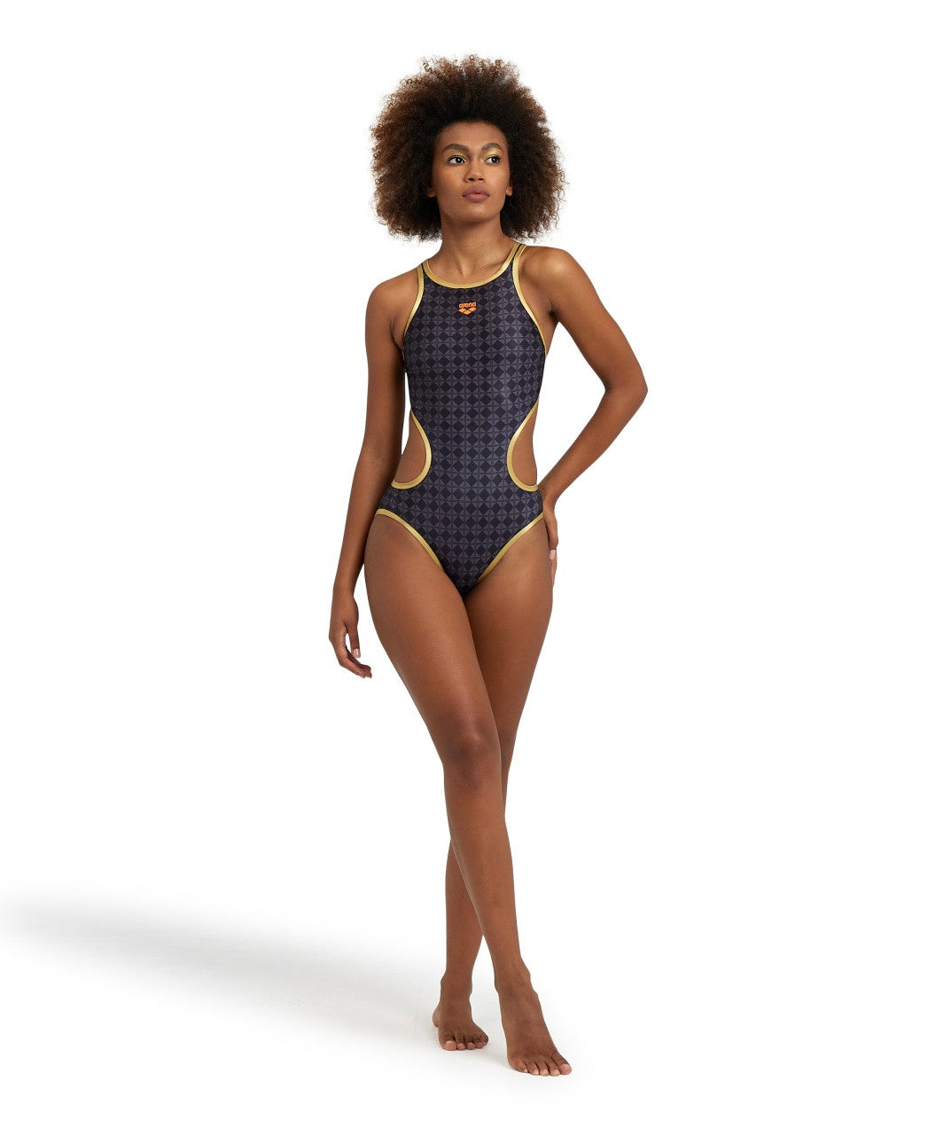 W 50Th Swimsuit Tech One Back black-multi-gold