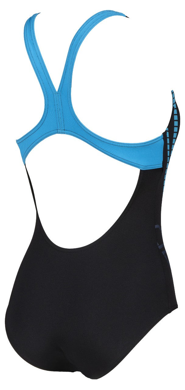 W Shiner Swim Pro Back One Piece B black-turquoise