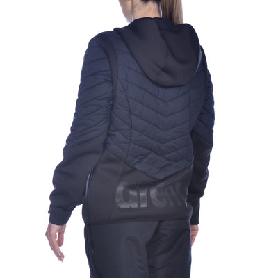 M Hooded FZ Half-Quilted Jacket black