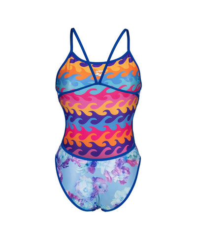 W Swimsuit Challenge Back Reversible Ao neonblue