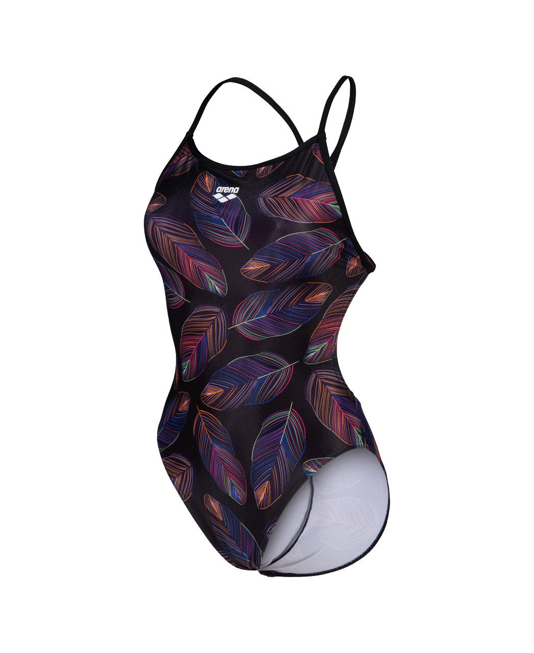 W Falling Leaves Swimsuit Booster Back black-multi