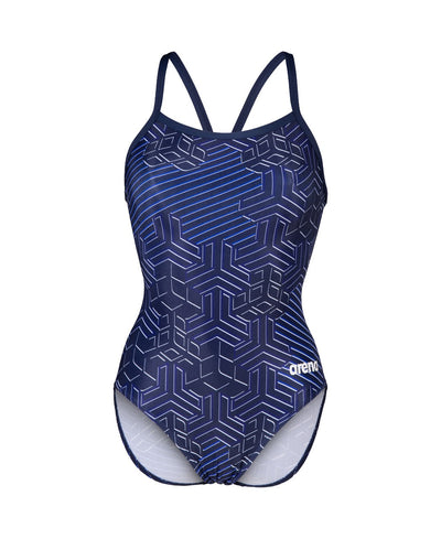 W Kikko Pro Swimsuit Lightdrop Back navy-multi