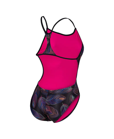 W Falling Leaves Swimsuit Booster Back black-multi