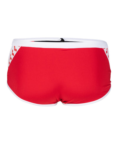 M Icons Swim Low Waist Short Solid red-white