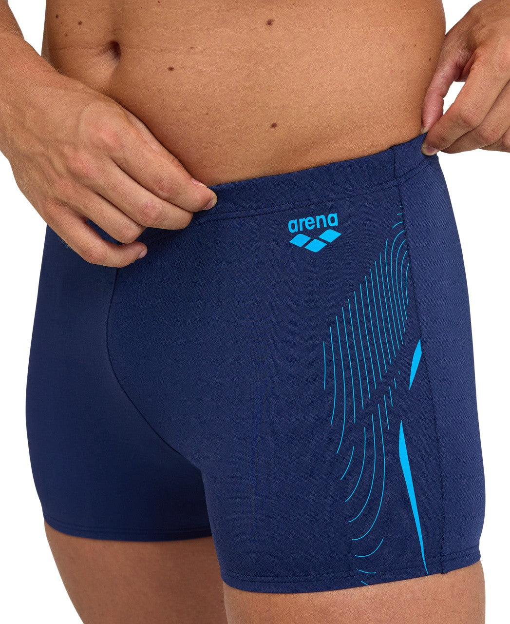 M Swim Short Graphic navy-turquoise