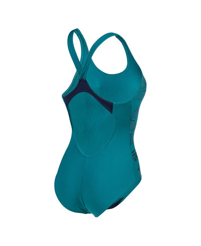 W Kikko Pro Swimsuit V Back Graphic greenlake-navy