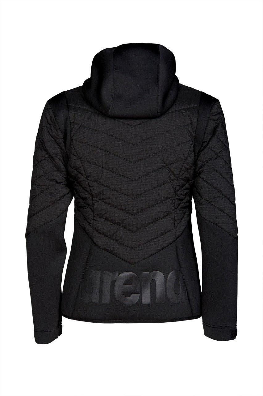 M Hooded FZ Half-Quilted Jacket black