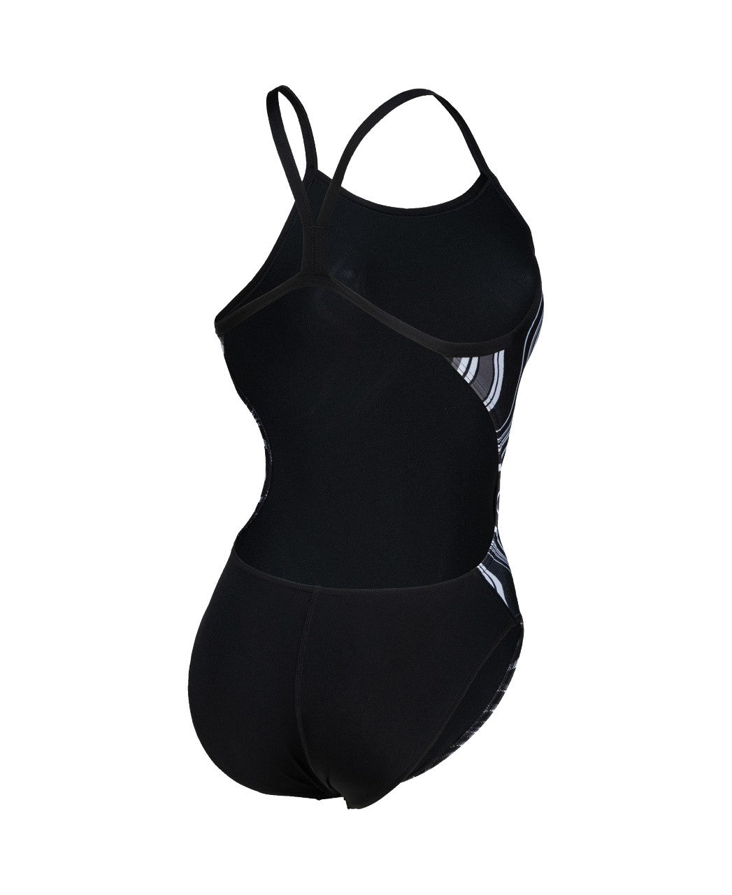 W Swimsuit Challenge Back Marbled black-blackmulti