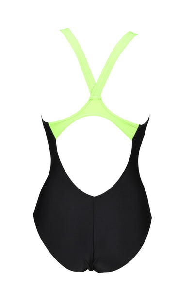 W Sparks V Back One Piece black-soft-green