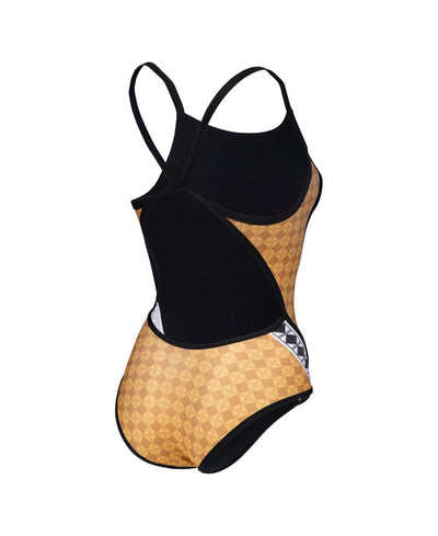 W 50Th Gold Swimsuit Super Fly Back gold-multi-black