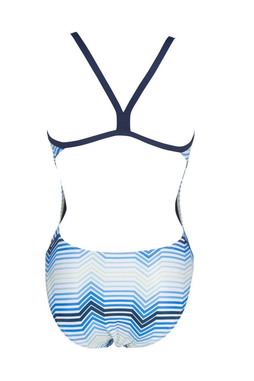 W Stripes Challenge Back One Piece navy-multi