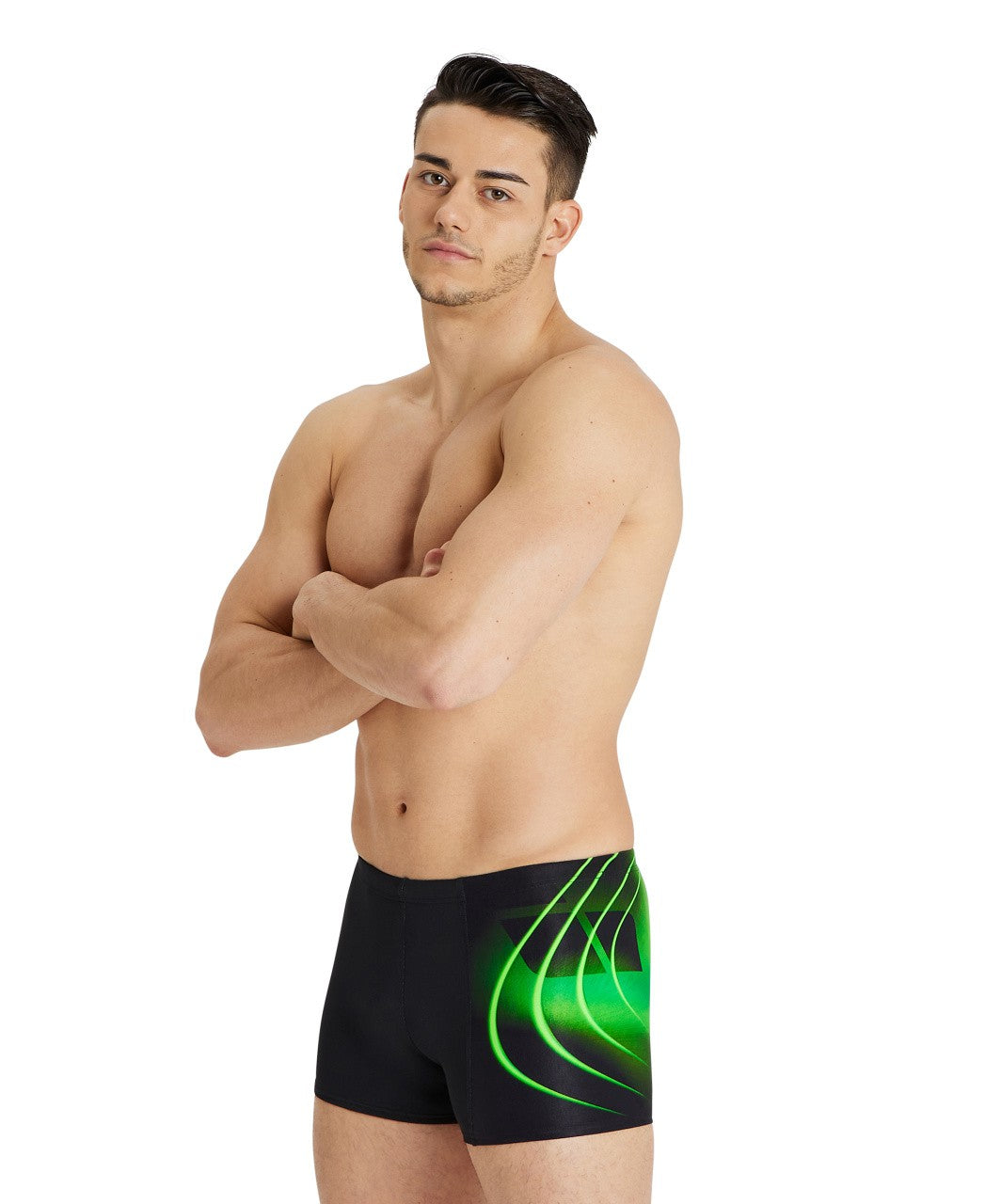 M Swim Short Placement black-green