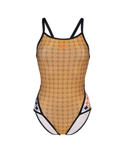 W 50Th Gold Swimsuit Super Fly Back gold-multi-black