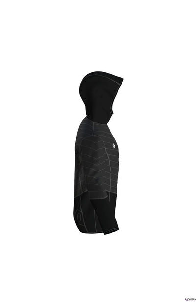 M Hooded FZ Half-Quilted Jacket black