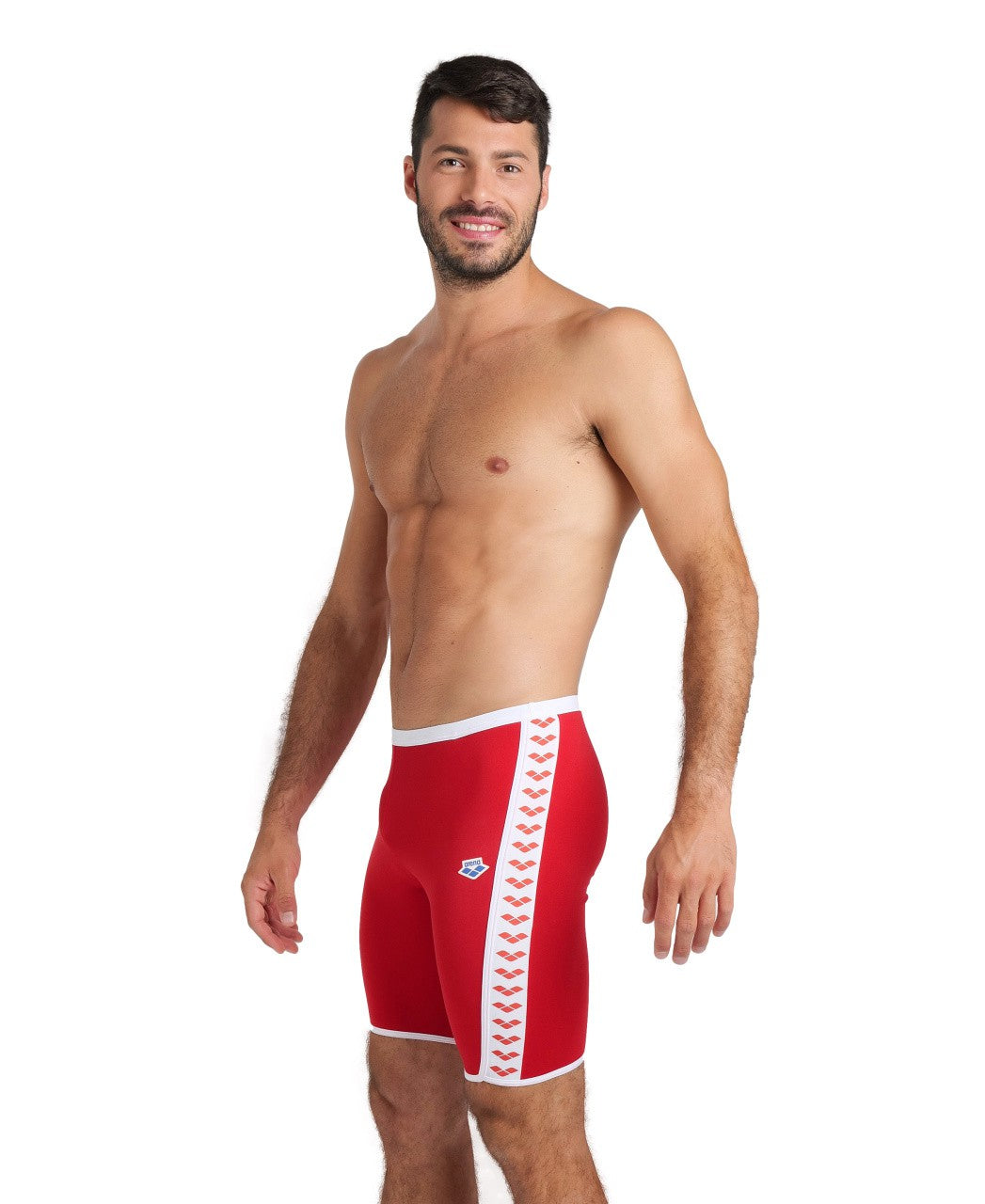 M Icons Swim Jammer Solid red-white