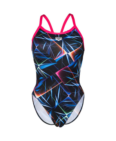 W Swimsuit Challenge Back Allover black-multi-rose